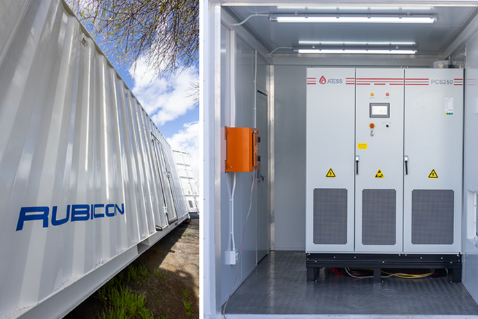 Rubicon's custom-built battery energy storage system (BESS)