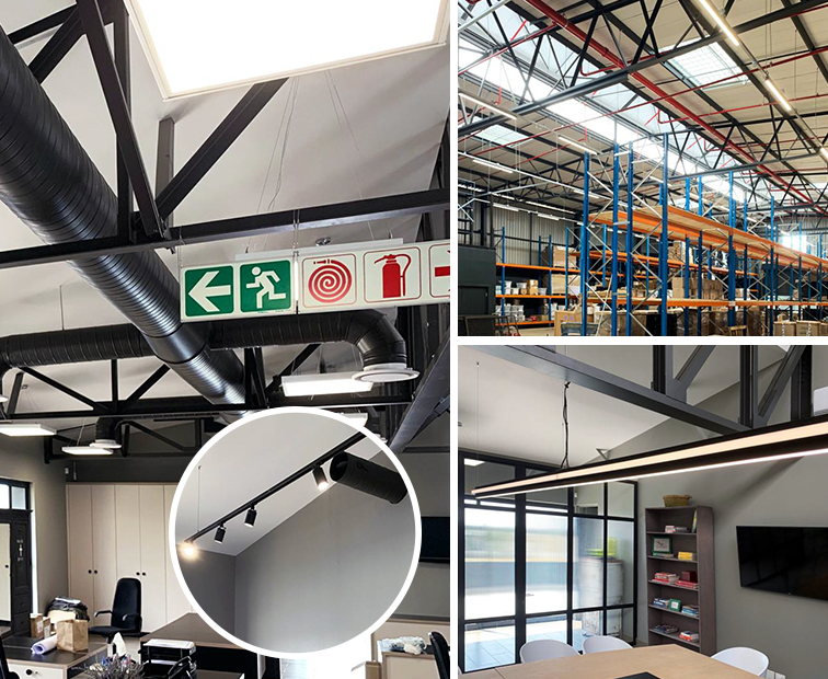 &BEYOND Travel warehouse Sandton lighting