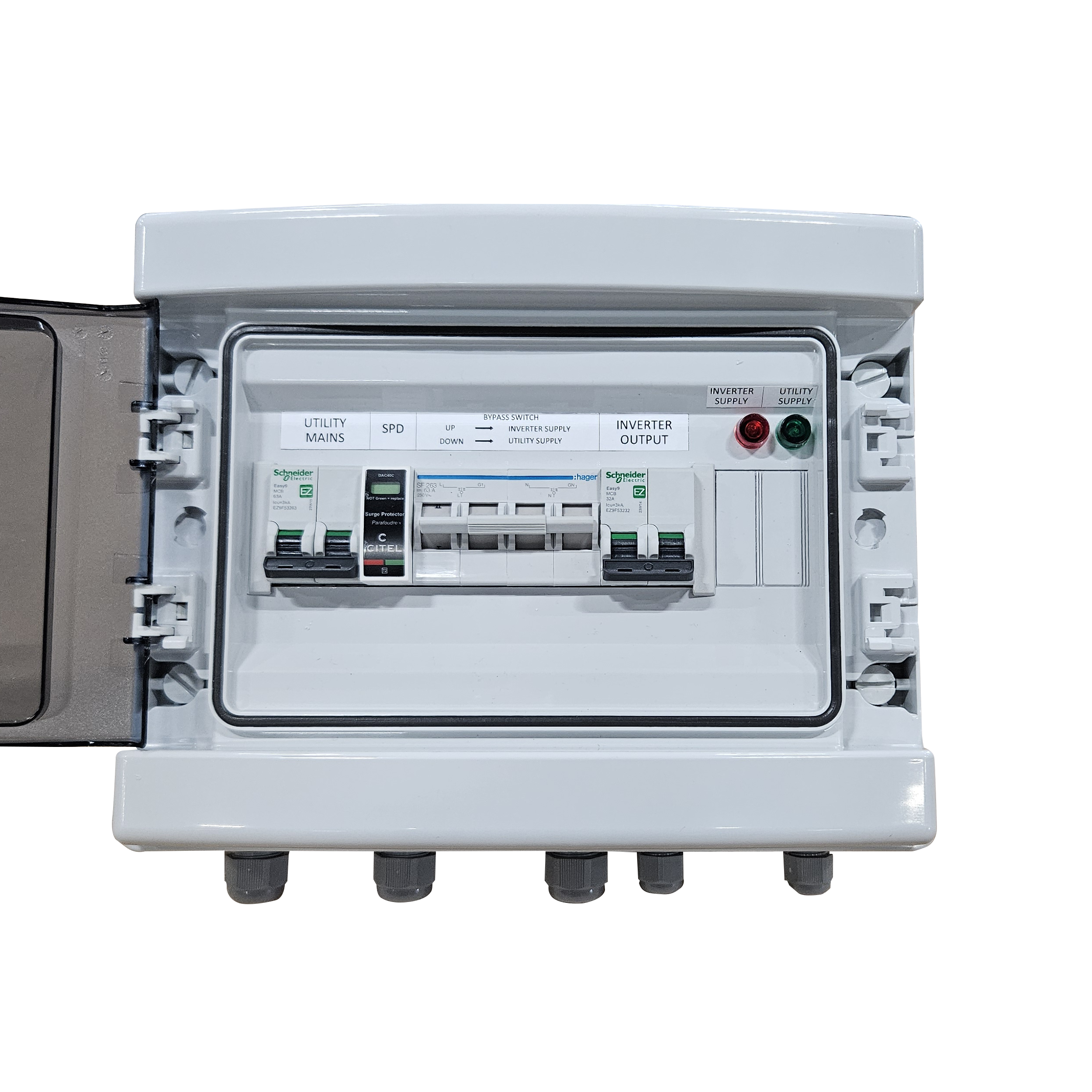 AC Protection box, 32A inverter input, 6kVA - Rubicon Installer Portal